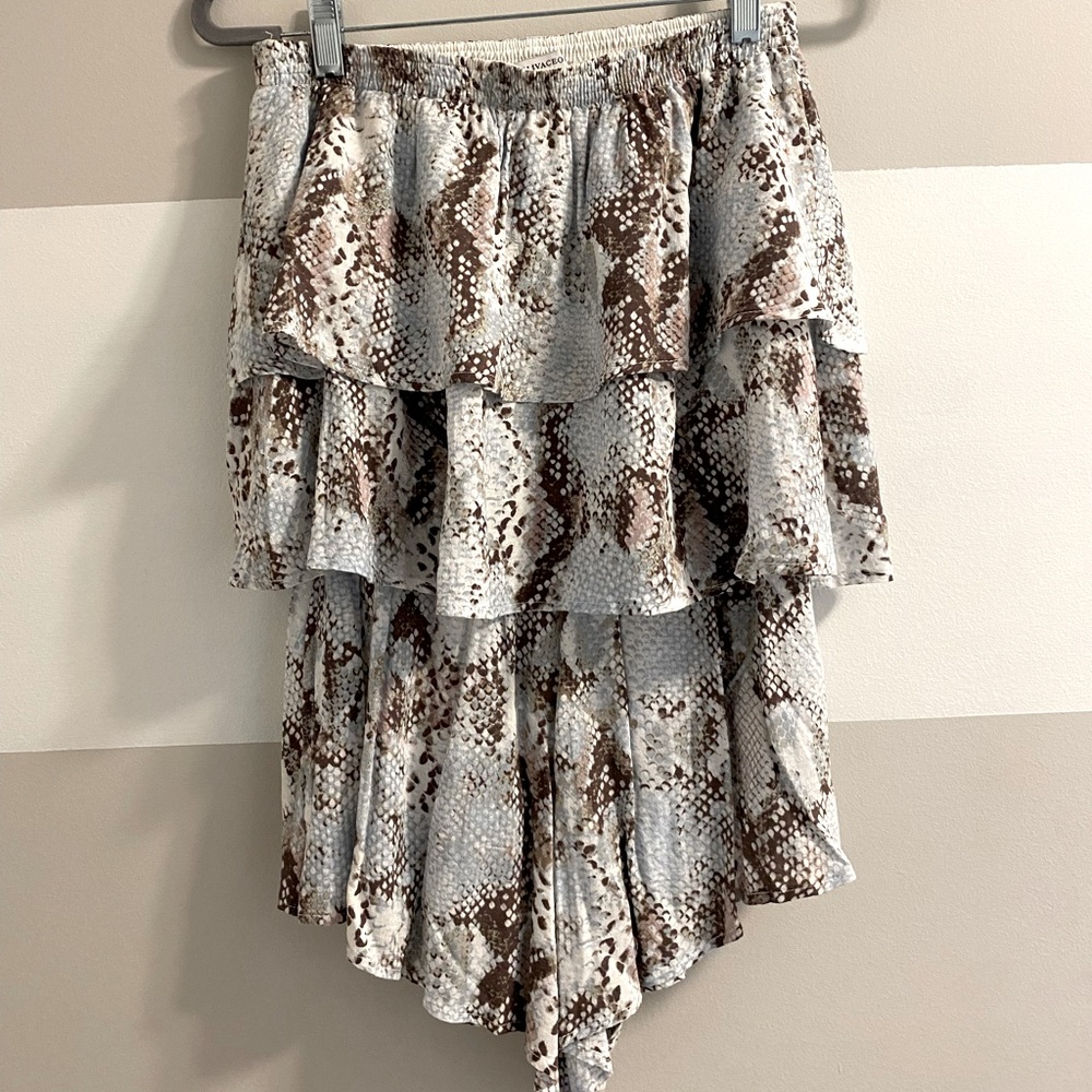 Olivacious strapless romper